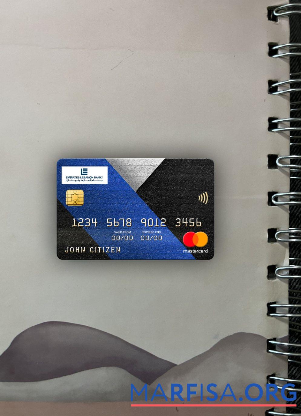 Downloadable Lebanon Emirates Lebanon Bank mastercard photolook front template